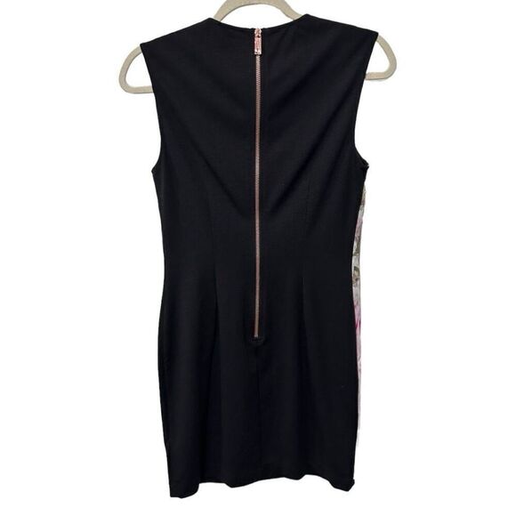 Ted Baker London Floral Print Milisa Pure Peony Tunic Dress Pink Black Size 6 - Picture 8 of 11